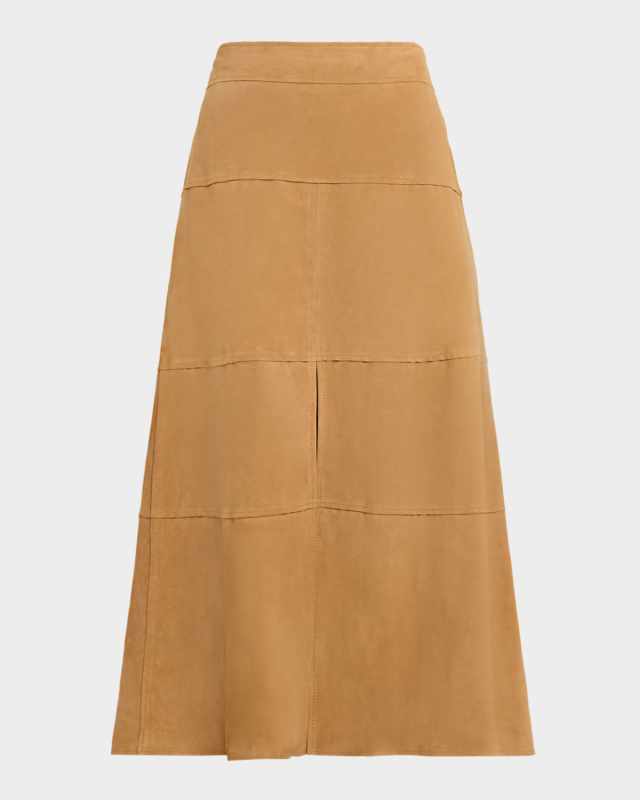 Hudson Suede Midi Skirt